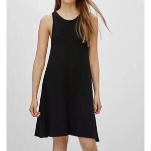 Wilfred Free Dress Womens X Small Black Rosa Jersey Knit Mini Swing LBD Artizia